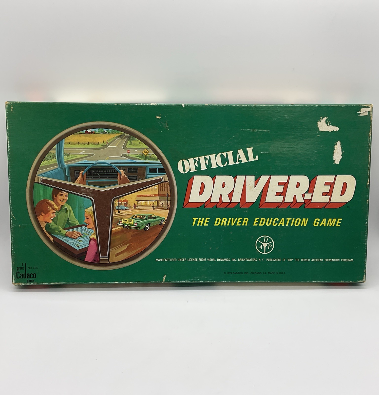 Vintage 1971 OFFICIAL DRIVERS-ED The Driver Education Board Game Cadaco COMPLETE