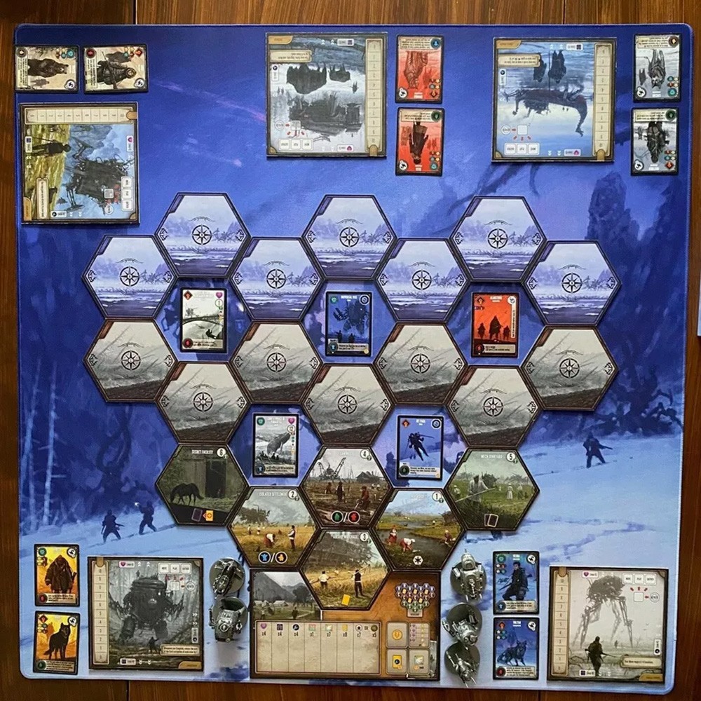 Stonemaier Games Expeditions Playmat | 35.4″x 35.4″ | with Double-Stitched Edges