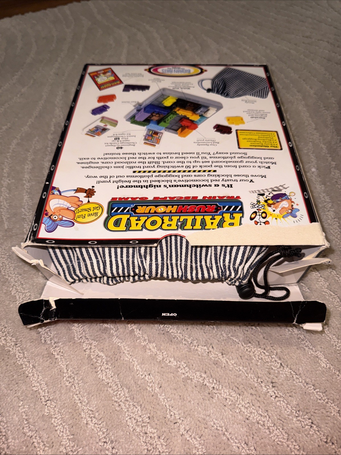 Vintage Railroad Rush Hour Game Binary Arts 1998 Train Escape Logic Puzzle Vtg