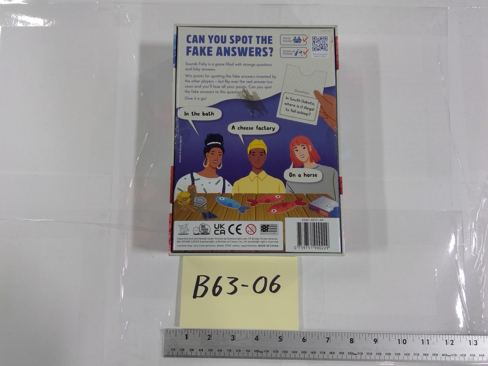 Big Potato Games Sounds Fishy Family Party Game 4-10 Players 10+ New Sealed