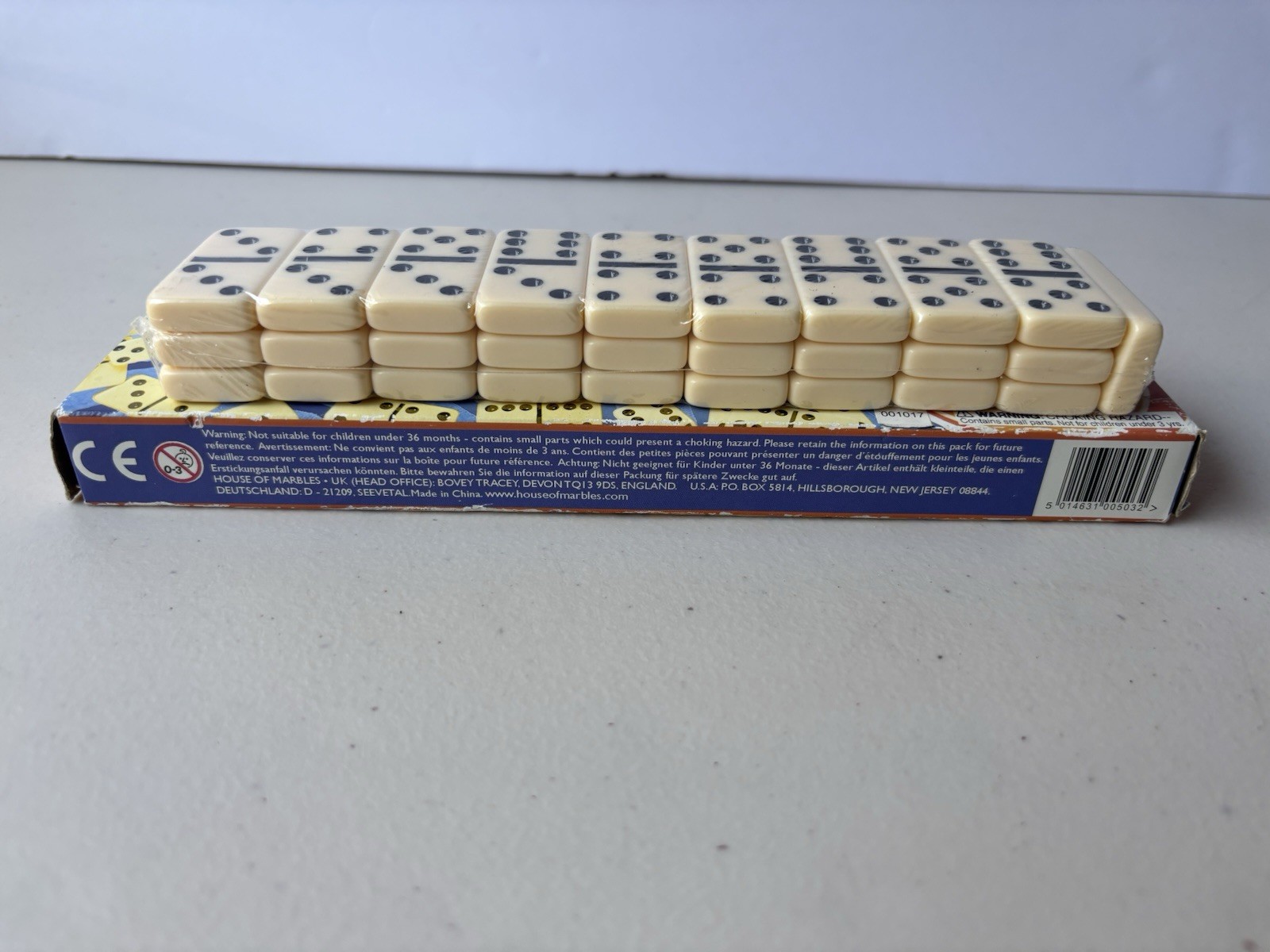 Dominoes – House of Marbles Set of Cream & Black Dominoes 28 Pieces Sealed