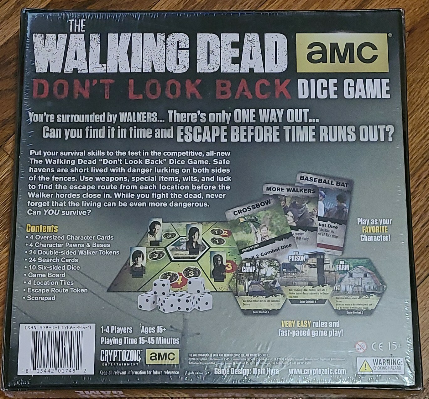 NEW SEALED Cryptozoic AMC The Walking Dead Don’t Look Back Dice Board Game