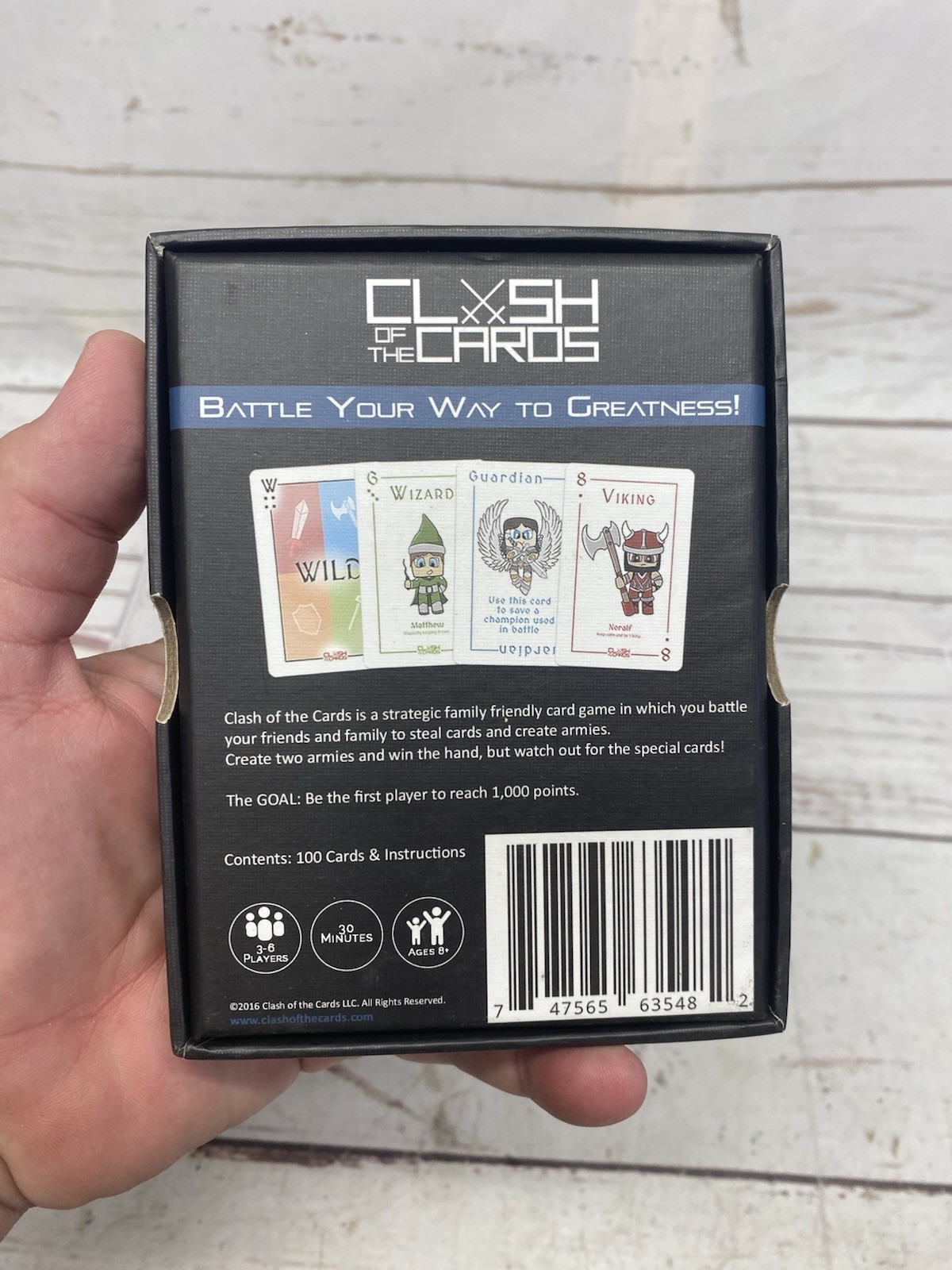 Clash of the Cards strategy card game 3-6 players 8 yrs +
