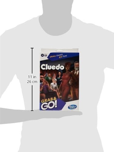 Hasbro Clue Grab and Go Game for Ages 8 and Up, Portable Game for 3-6 Players