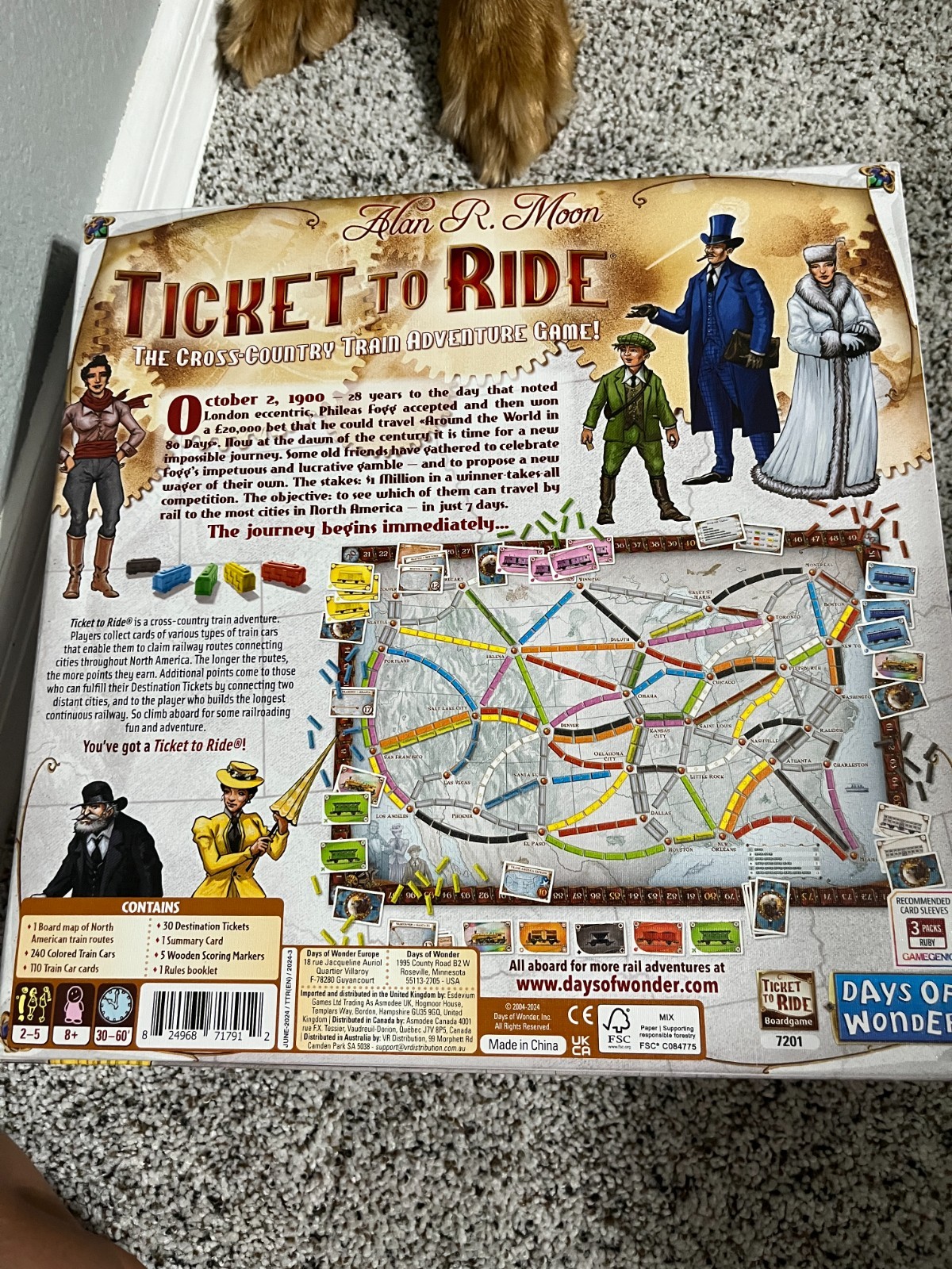 Days of Wonder Ticket To Ride by Alan R. Moon Train Adventure Board Game