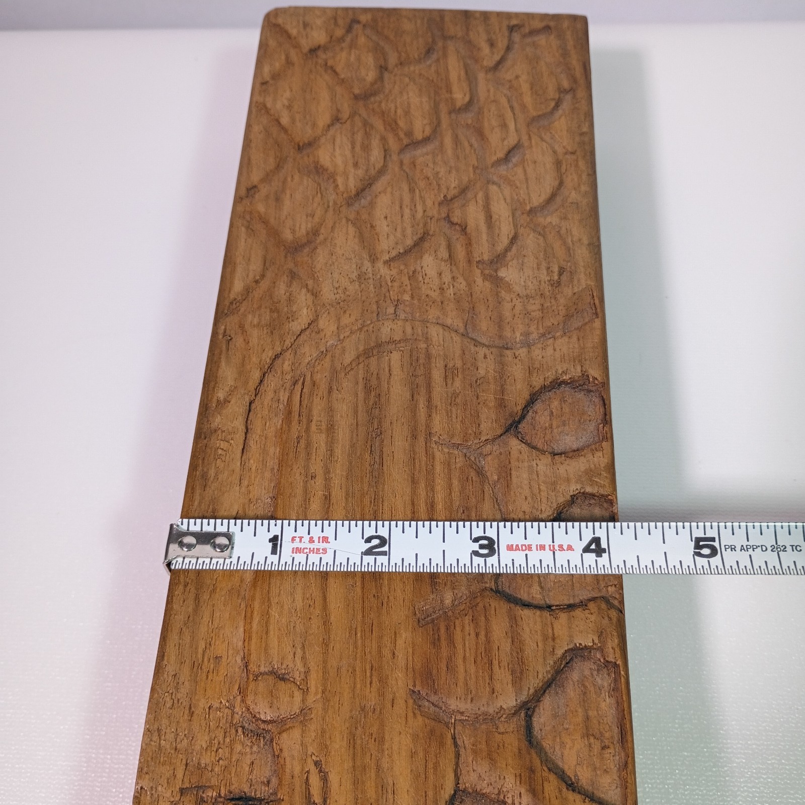 Hand Carved Wooden Mancala Board Game Handcrafted Animal Carving Design Vintage