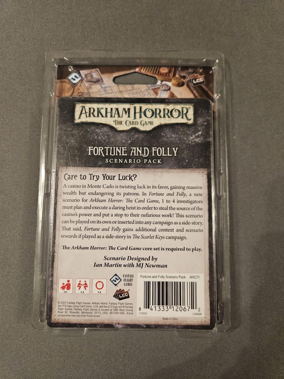 Arkham Horror: LCG – Fortune and Folly Scenario Pack *NEW*