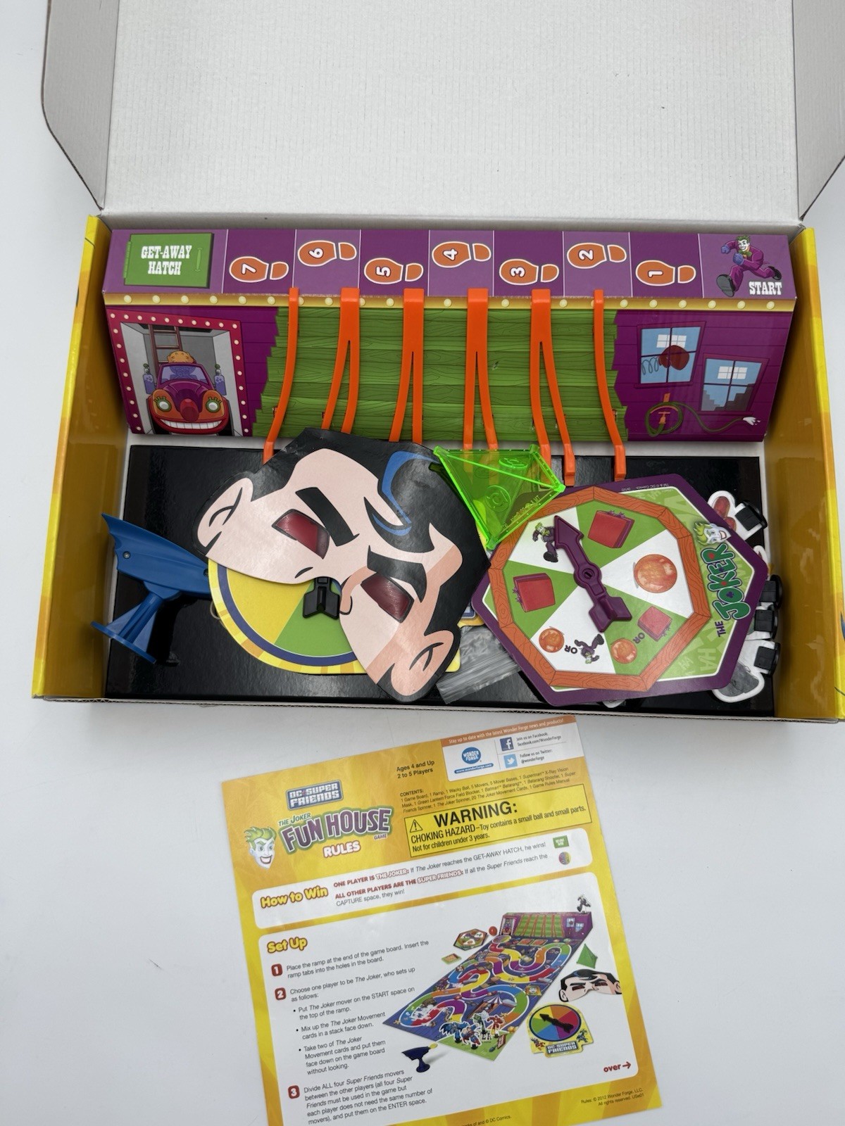 The Joker Fun House Board Game by Wonder Forge 2012 Edition. 98% Complete