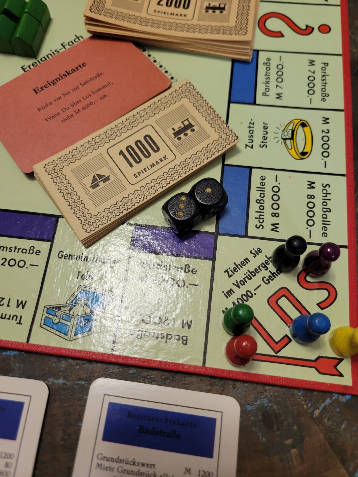 Monopoly Rare German Import 1961 Comp Amazing Condition Wood Pcs Spiele Schmidt
