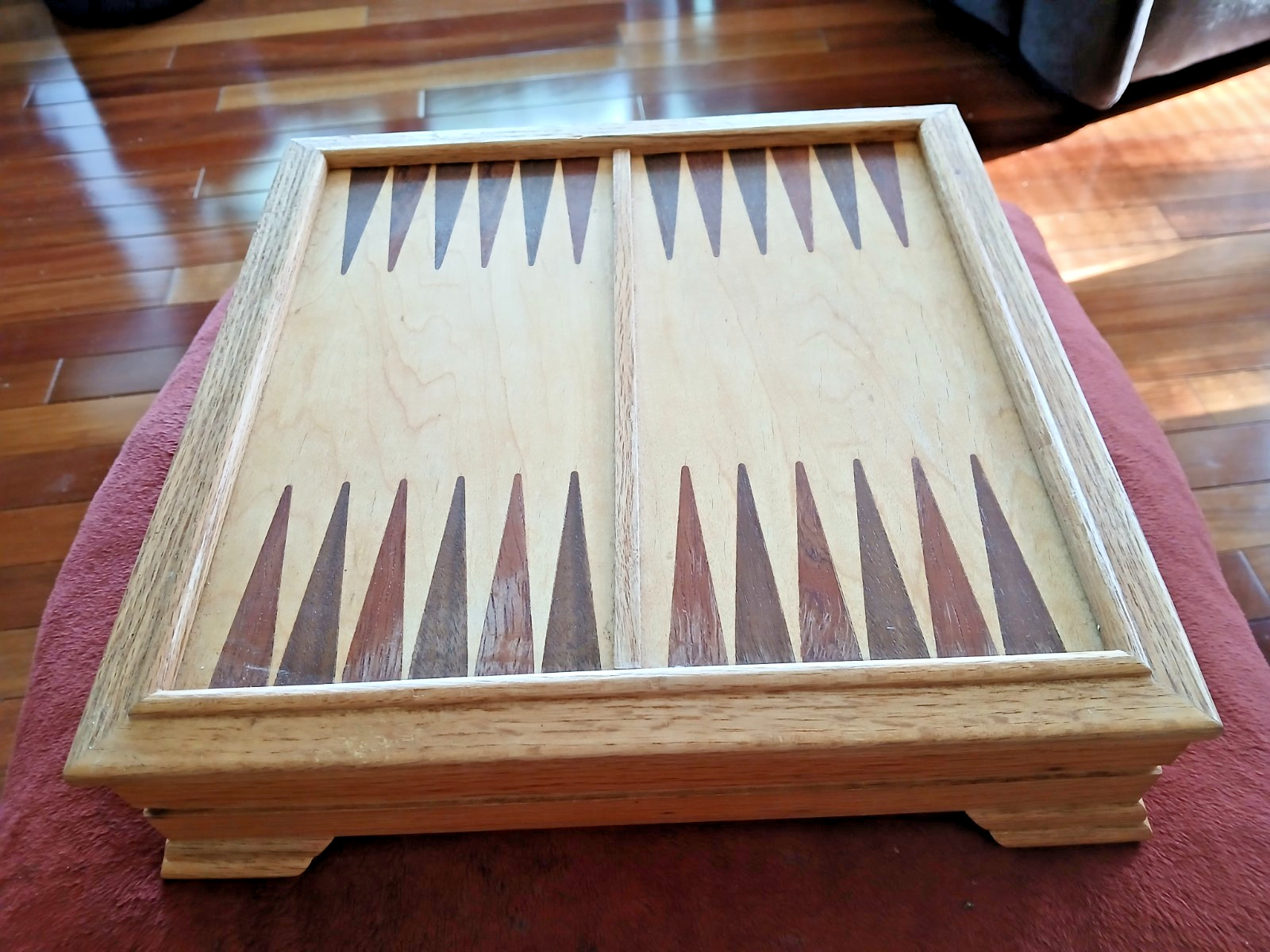 Wooden Game Box. Multiple Boards And Games. 12”x12”x3”. See Photos.