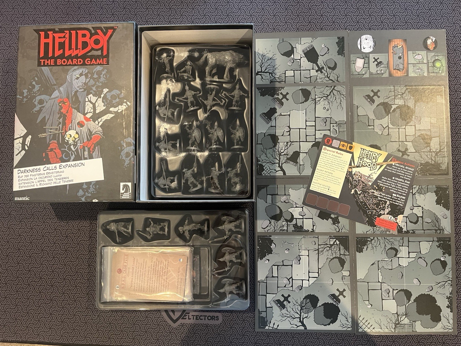 Hellboy The Board Game Kickstarter Edition + Big Box Of Doom & 3 Expansions