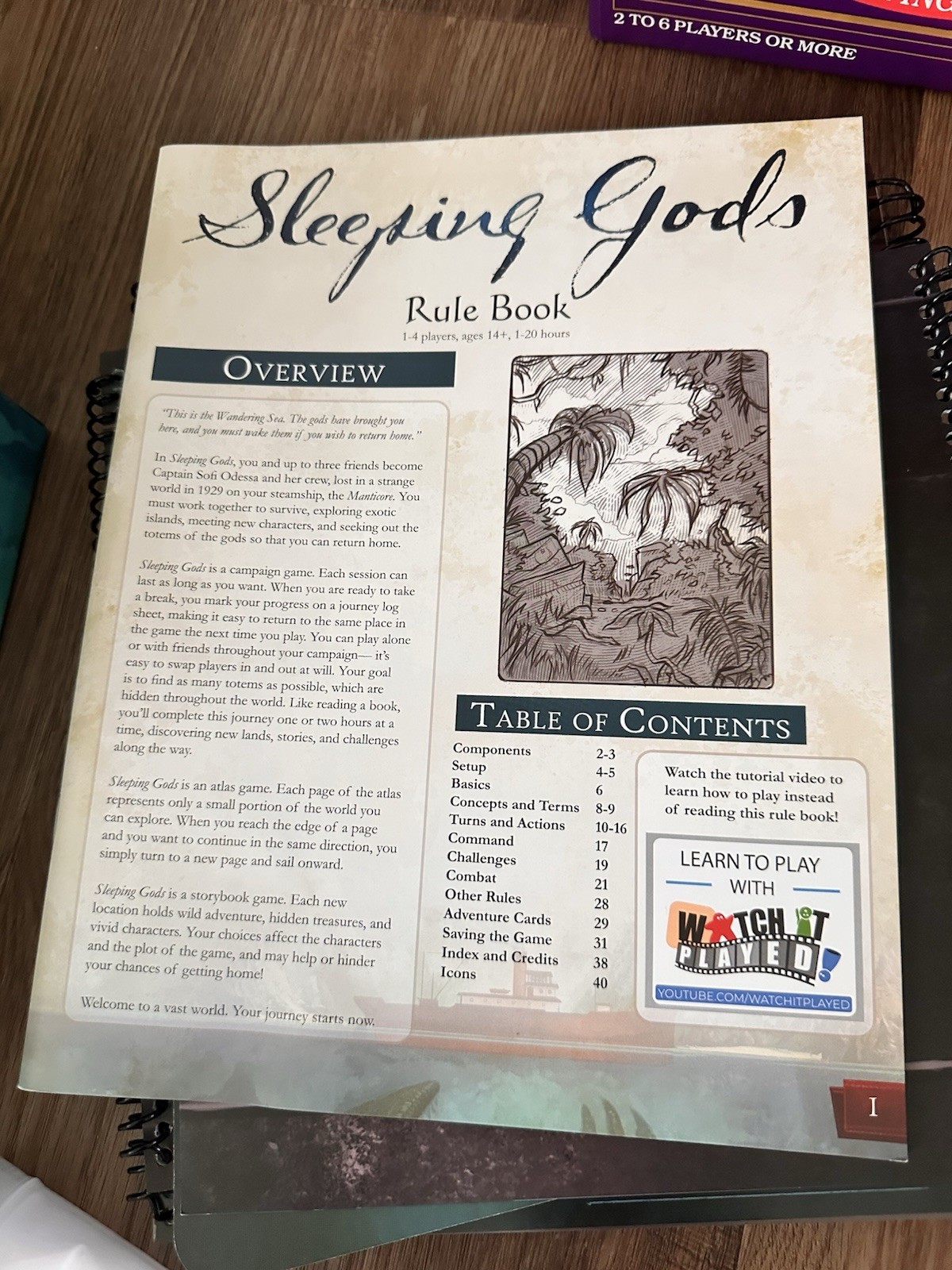 Red Raven Sleeping Gods Board Game Co-op Campaign 1-4 Player Excellent Condition