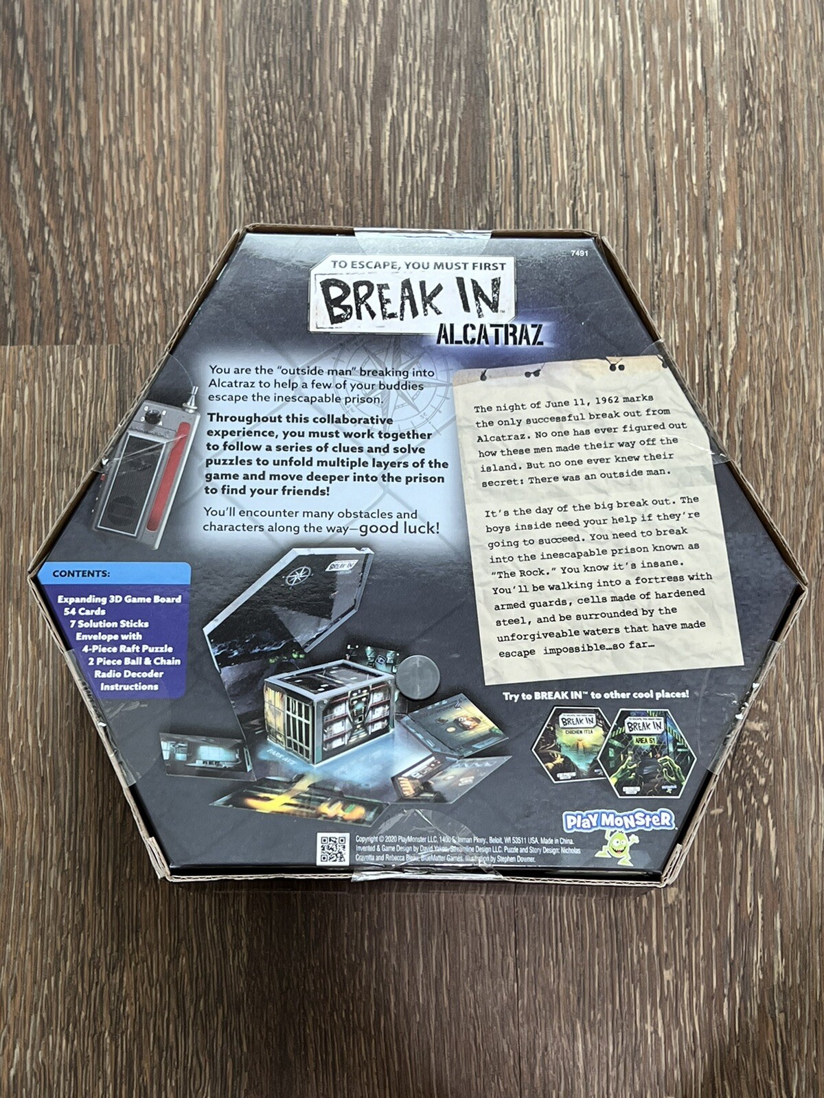 Break In Alcatraz Board Game Family Game Escape Room Game Sealed