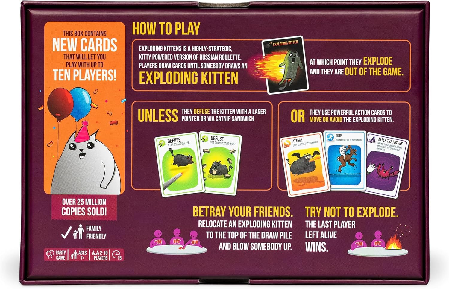 Party Pack – 2-10 Players – Ages 7+ – 15 Minutes to Play – Party & Family Card G