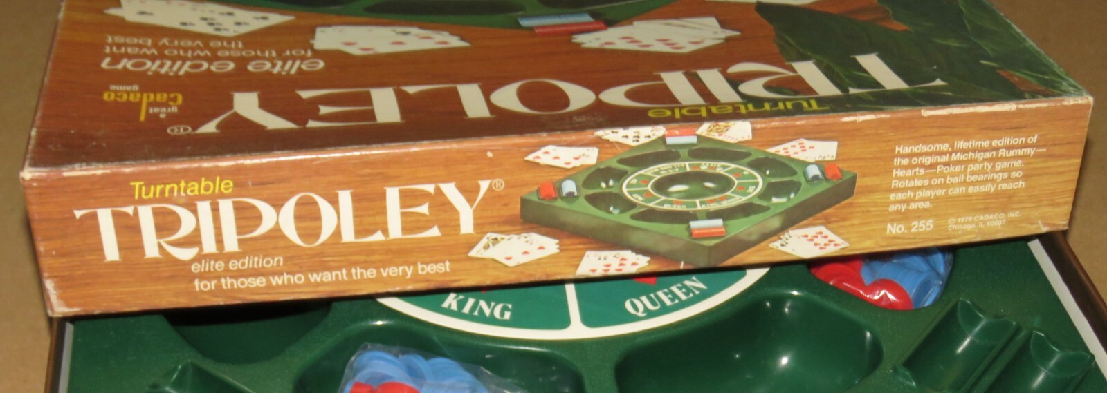 Vintage 1976 Cadaco Turntable TRIPOLEY Elite Edition Game No.255 – New Card Deck