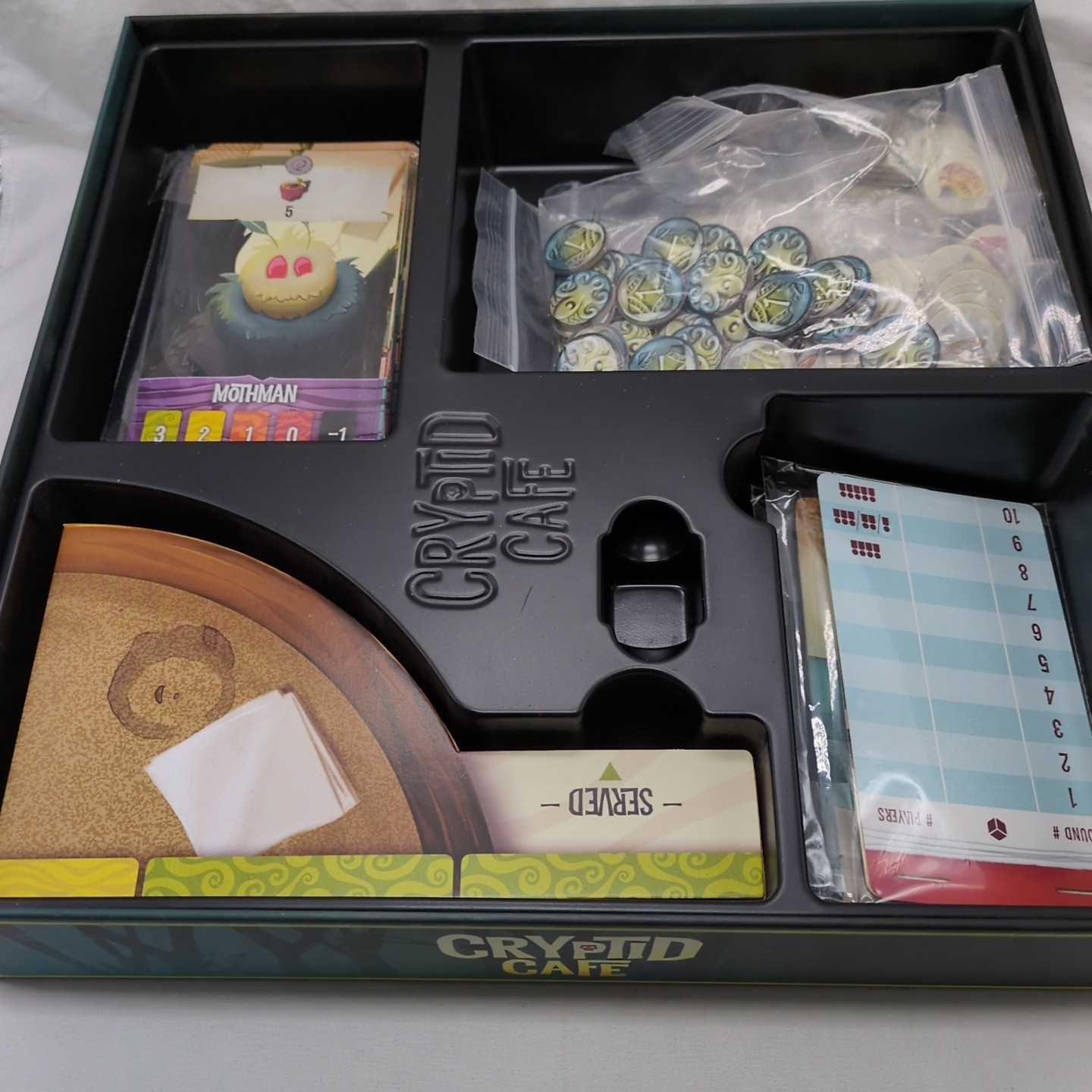 *Incomplete* Cryptid Cafe 25th Century Squatchy Games Board Game