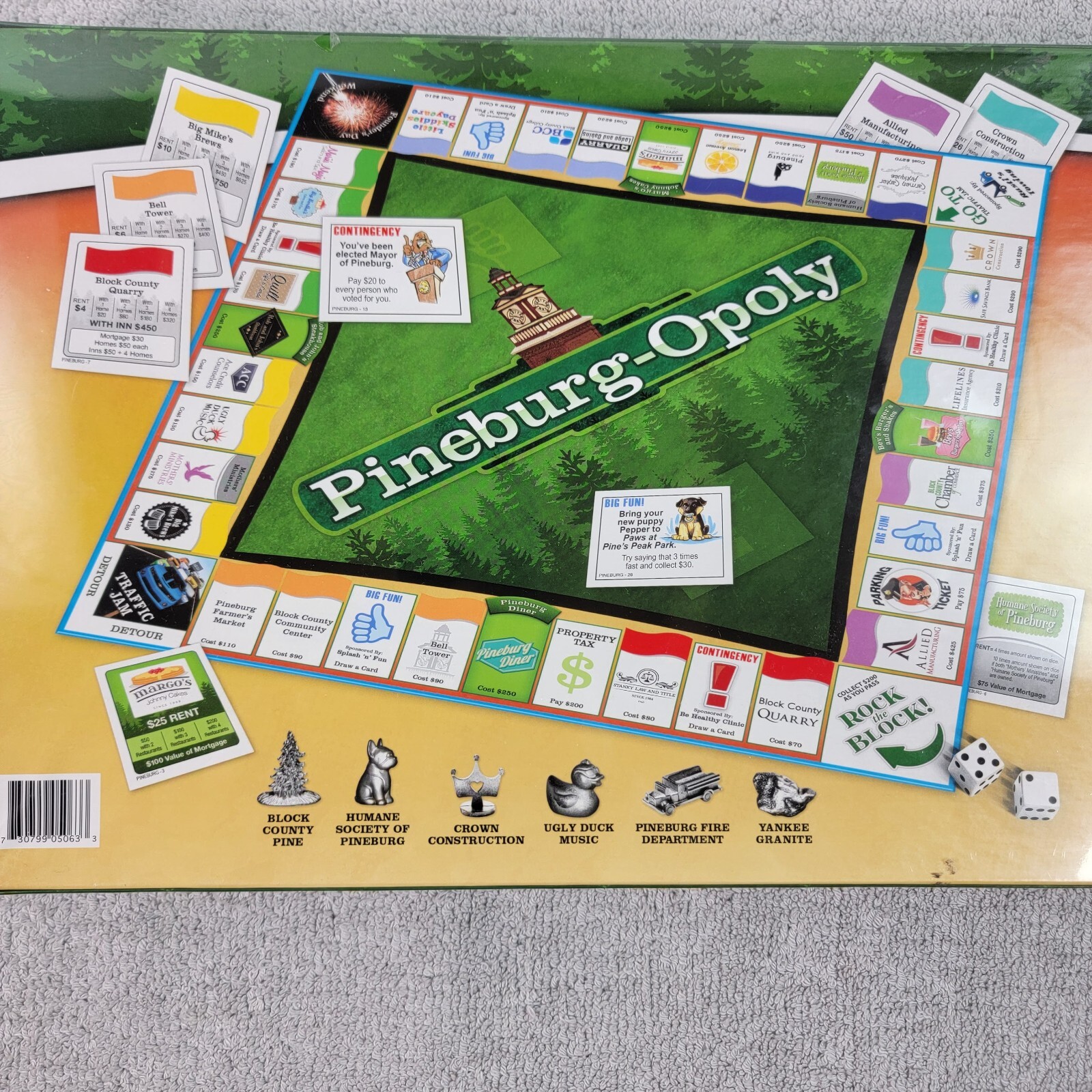 Pineburg-Opoly *Rock The Block!* Board Game 2 to 6 Players Ages 8 and Up -Sealed