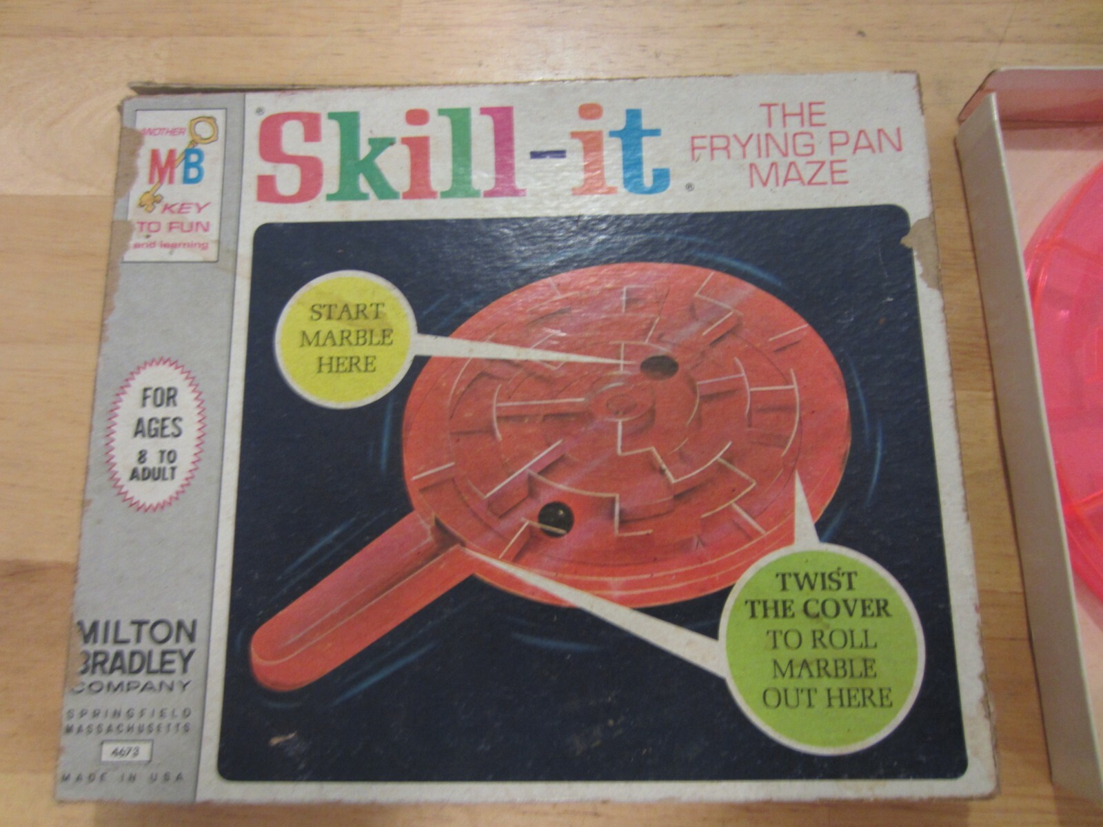 MILTON BRADLEY SKILL-IT THE FRYING PAN MAZE GAME NO. 4673-VINTAGE 1966-RARE