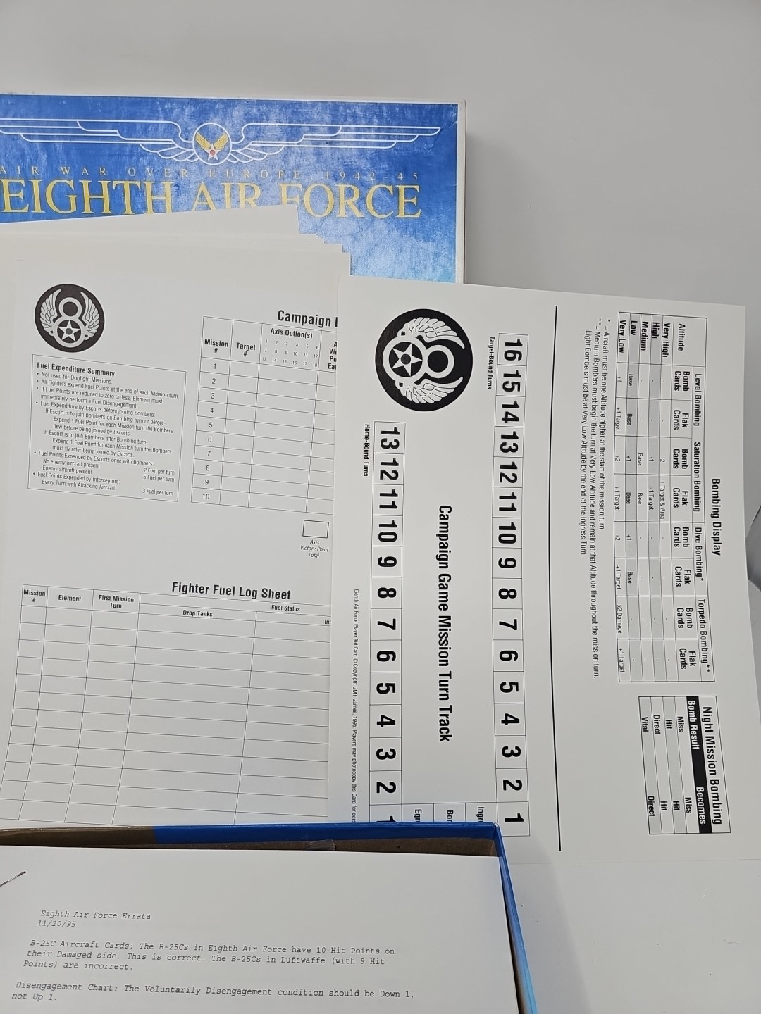 GMT Games Eighth Air Force Down in Flames Volume Two Complete