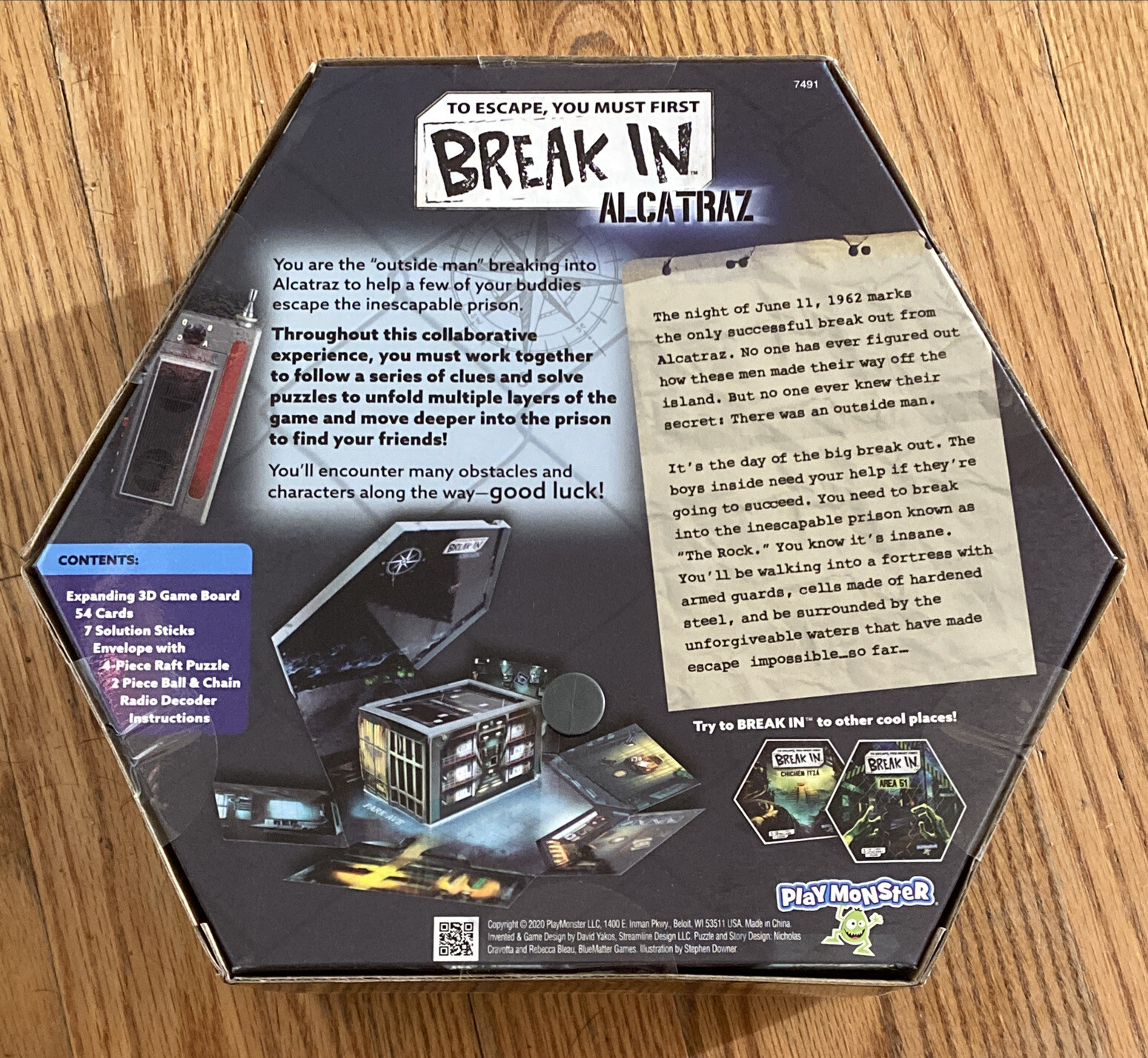 Break In Alcatraz Play Monster board game new sealed