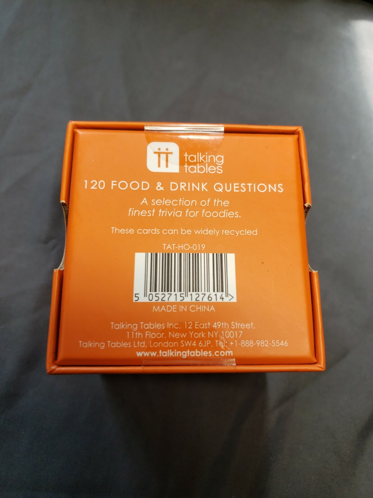 Talking Tables After Dinner Food & Drink Trivia 120 Questions Game FabFitFun NEW