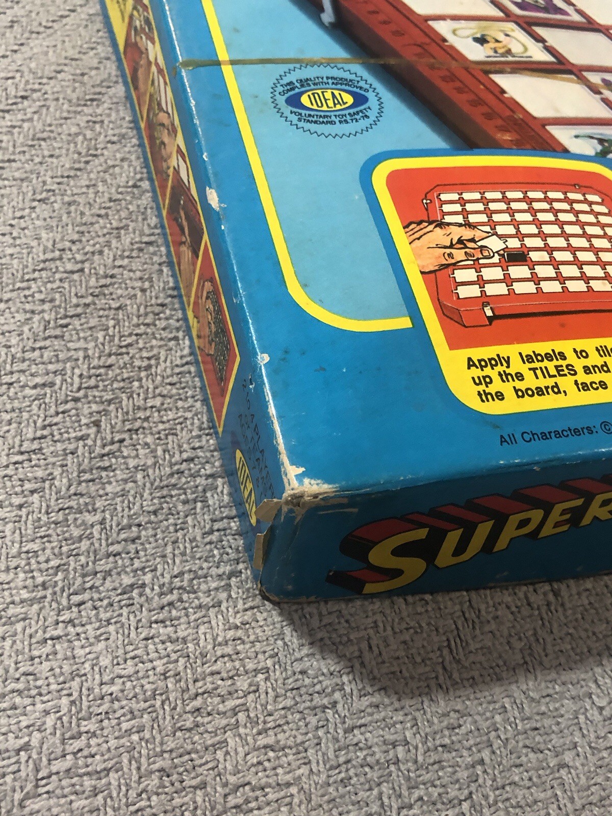VTG SUPERMAN Match II Board Game 1979 IDEAL Toys DC Comics Wonder Woman Batman