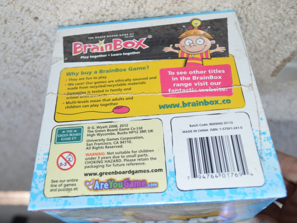 THE WORLD The Brain Box Memory Game 2018 Edition New Never Used Sealed