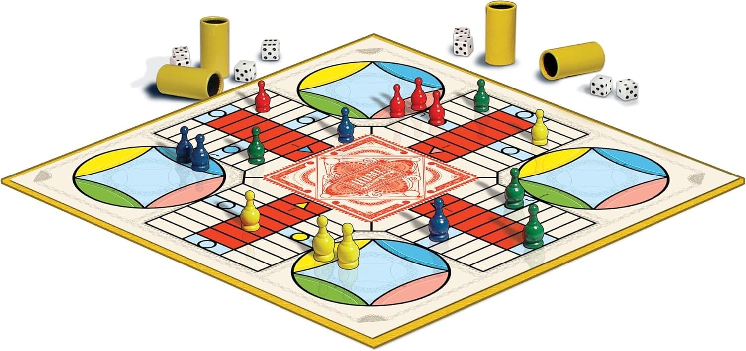Parcheesi Royal Edition Board Dice Game – Family Game Night Kids 8+ & Adults