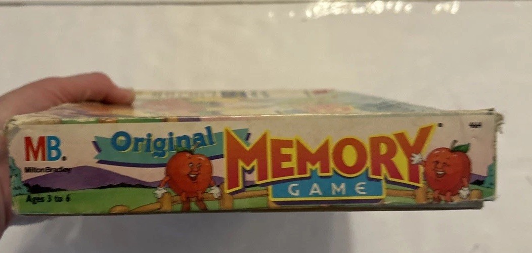 Vintage Kids Board Game 1990 Milton Bradley Original MEMORY Game
