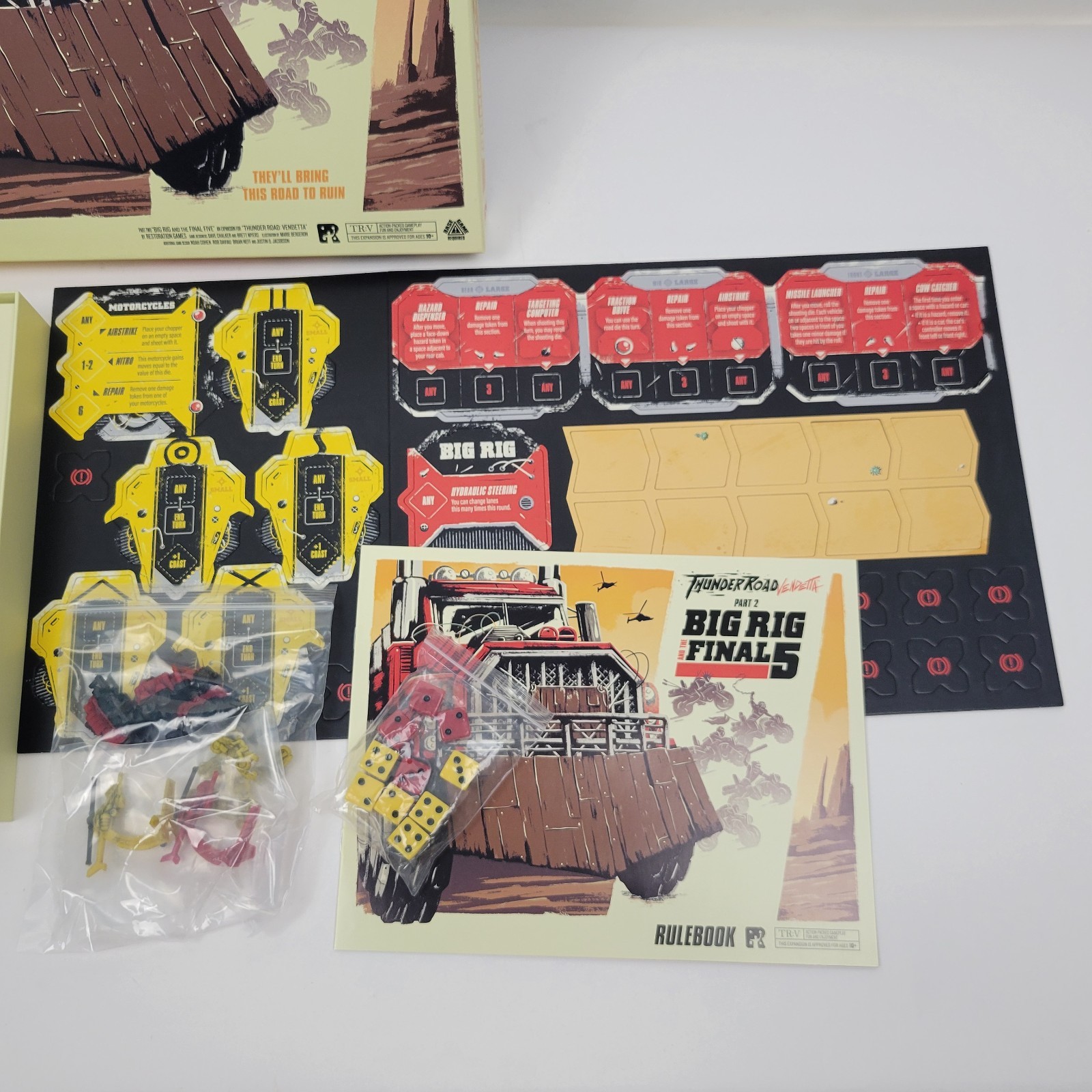 Restoration Games Thunder Road Vendetta Big Rig and the Final 5 OPEN BOX