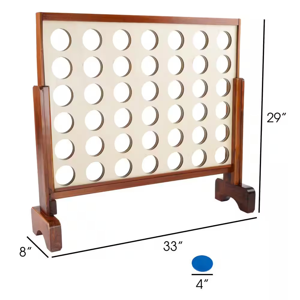 Giant Wooden 4-In-A-Row Game