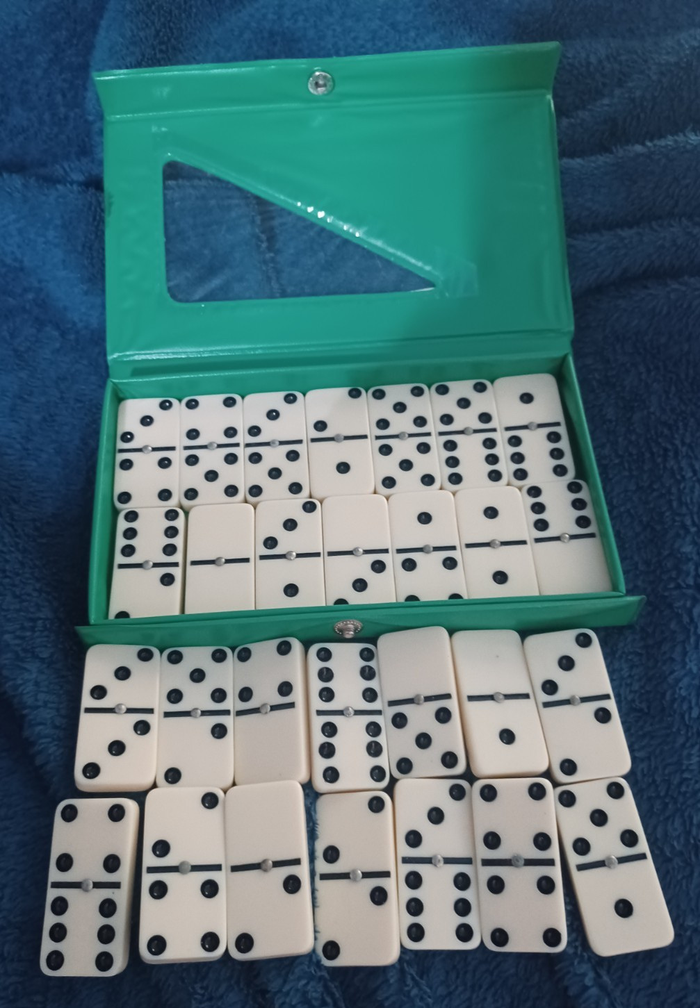 Trade Mark Mini Travel 28 Dominoes Double Six JTP Houston Texas