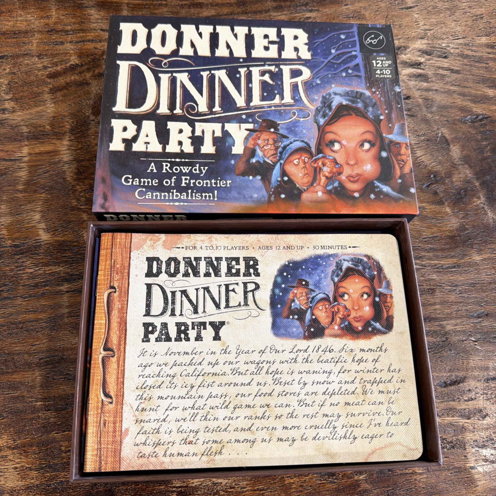 Donner Dinner Party (Board Game, 2017) Chronicle Books party bluffing UNPLAYED