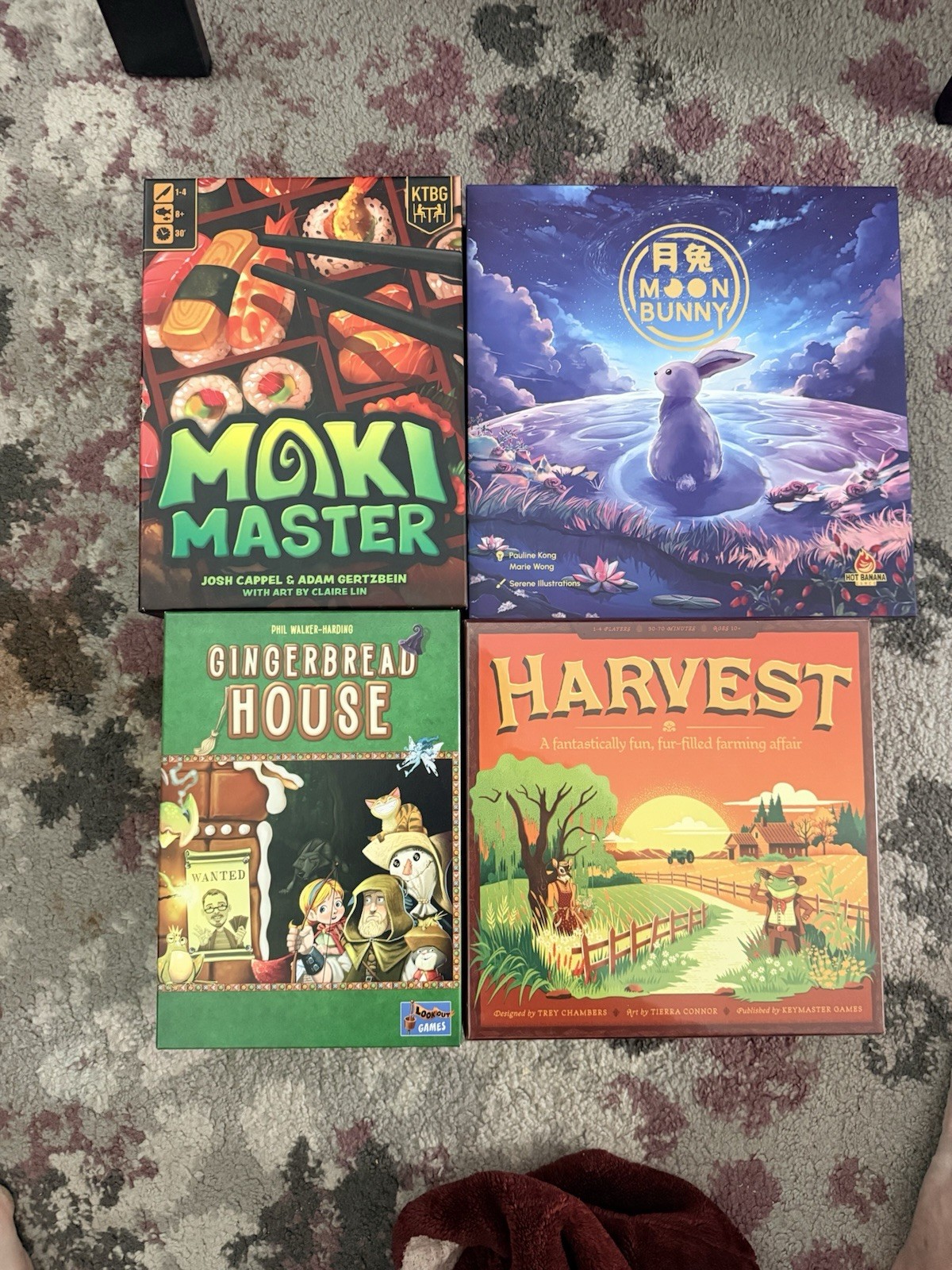 Bundle Board Games (Maki Master, Harvest, Gingerbread House, Moon Bunny)