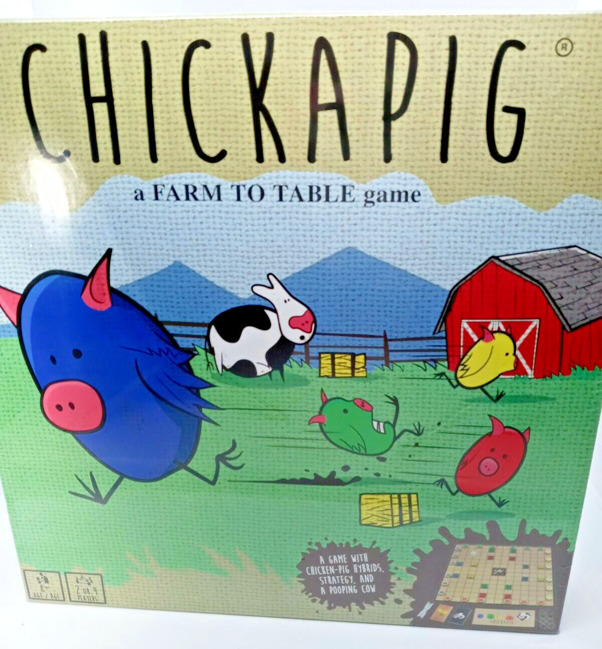 Chickapig Strategic Board Game Family Friendly For 2 or 4 Players Educational