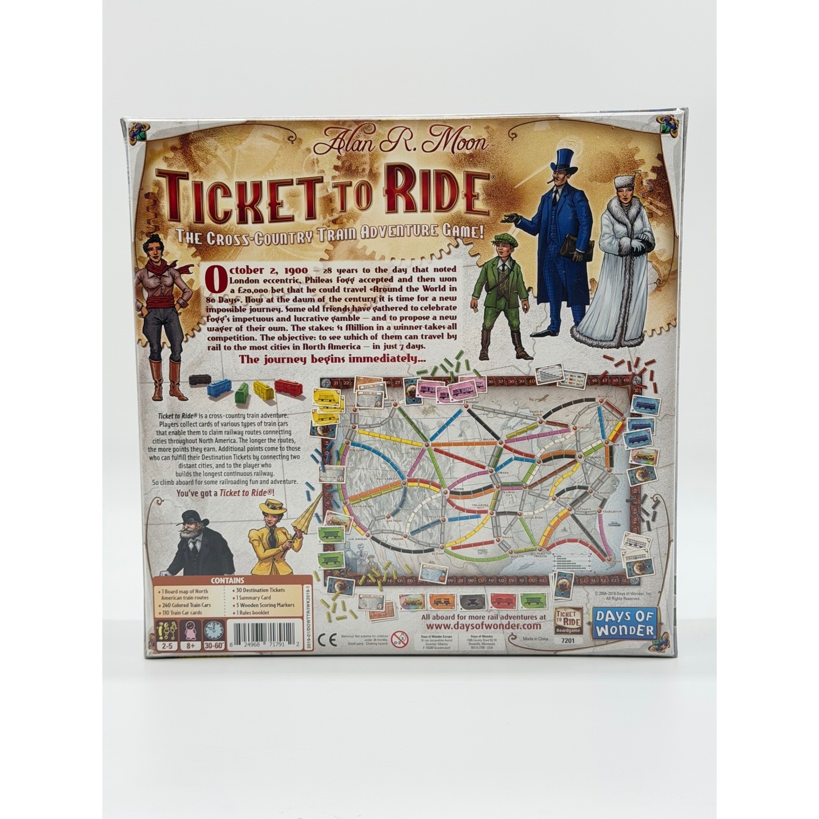Days of Wonder Ticket To Ride Board Game Alan R Moon Train Adventure Sealed