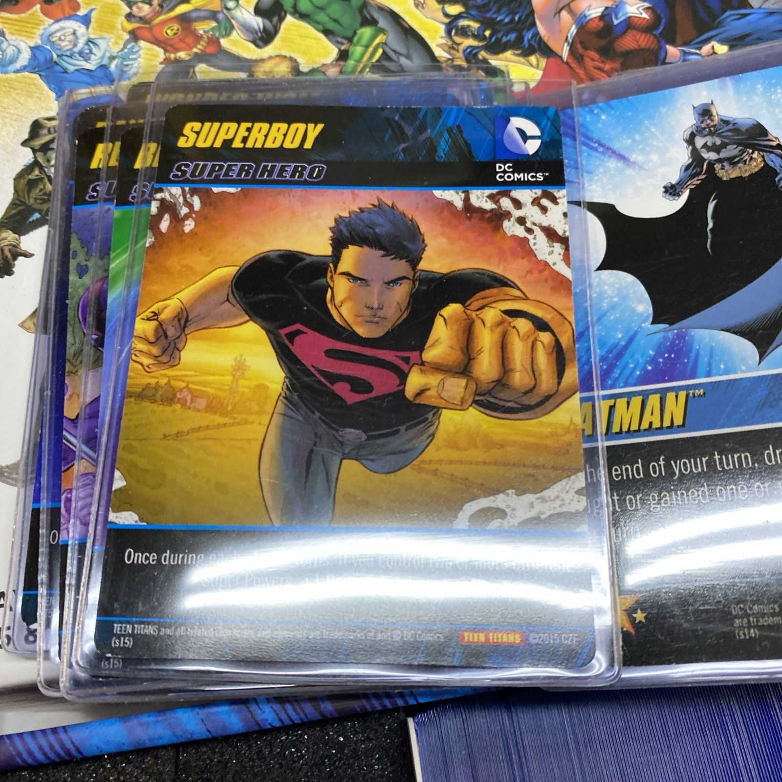 dc deck building game Card Lot With Box Loaded