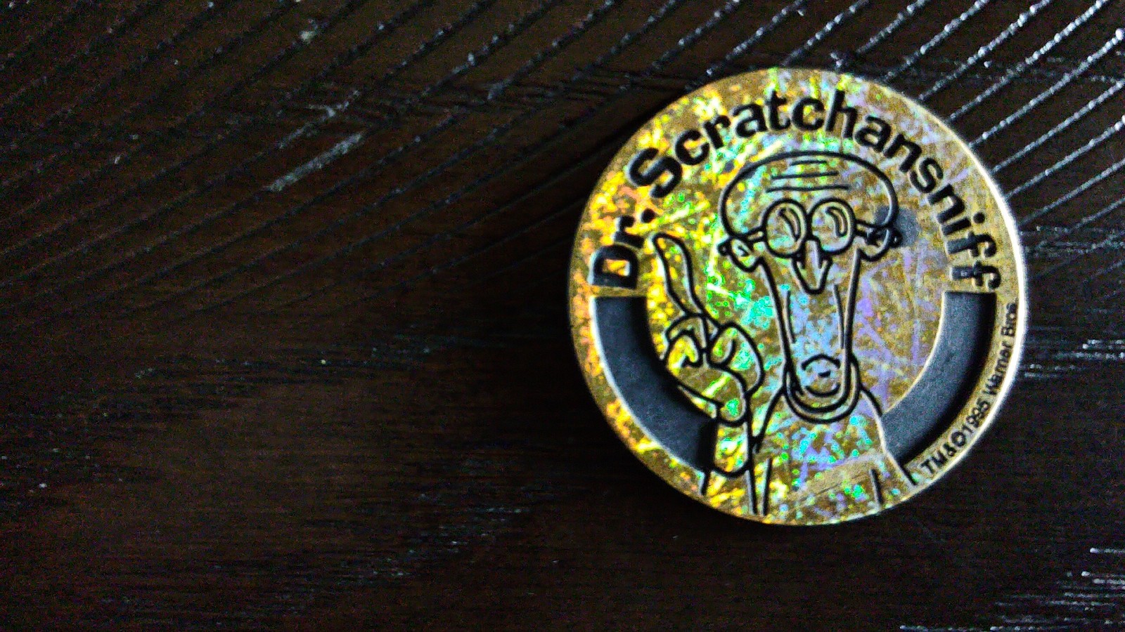 Animaniacs Gold Holographic Dr. Scratchansniff POG Branded Slammer