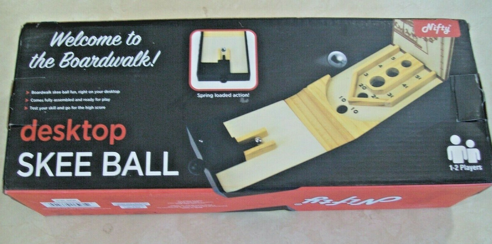 Desktop SkeeBall Nifty 1-2 Players Game Family Kids Boardwalk NEW