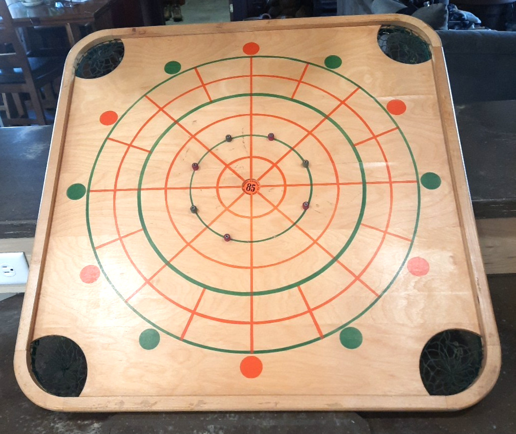 Vintage Carrom Industries No. 85 Game Board Complete w/ Original Manual & Pieces