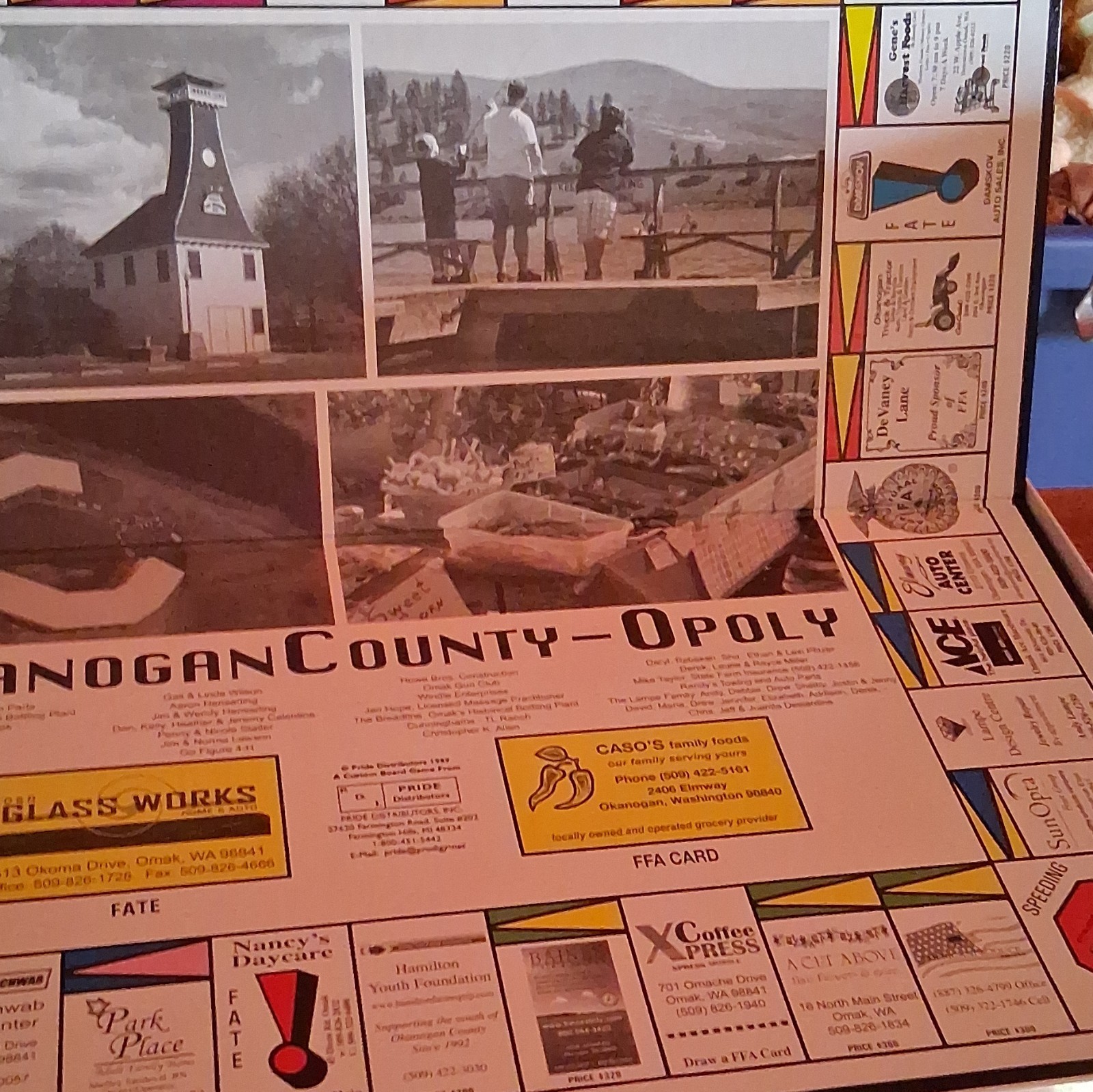 Okanogan County-Opoly Complete Board Game, Finance Theme, Custom, 2+ Players, 8+