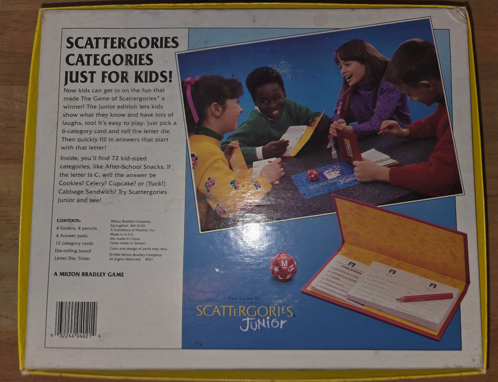Scattergories Jr Milton Bradley 1989 (Complete) VG Condition, Free Shipping