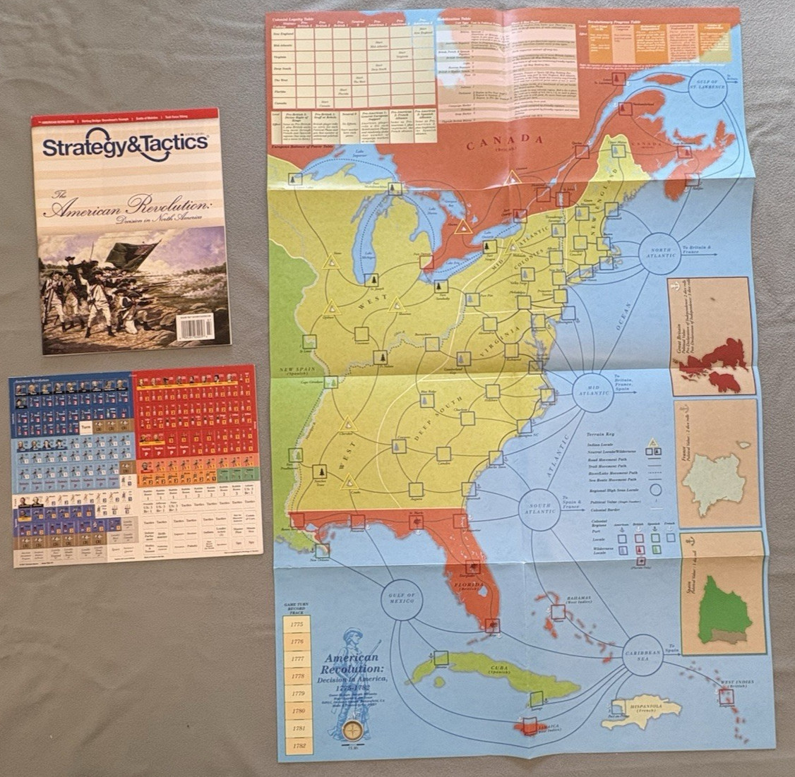 American Revolution game UNPUNCHED in Strategy Tactics 270; complete 1776 2011
