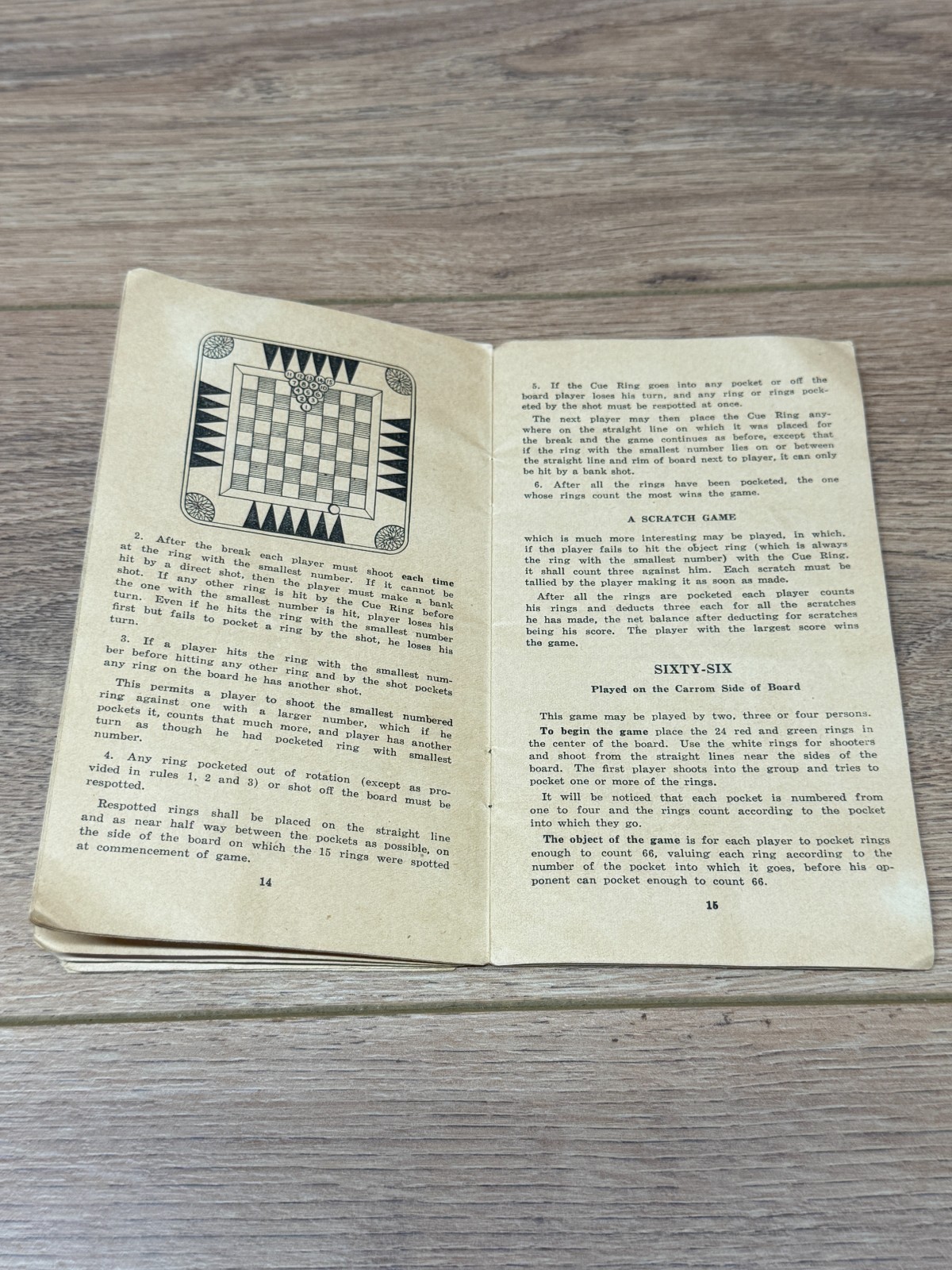 The Carrom Company 1940’s Carrom Game Boards Direction Booklet & Ephemera
