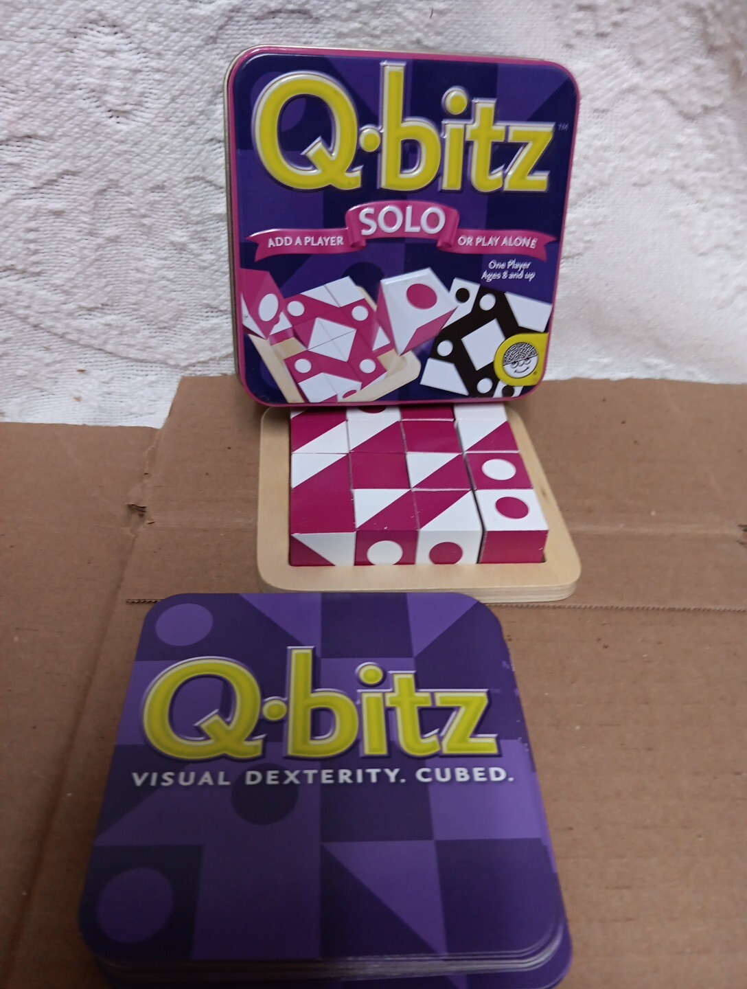Q-bitz Solo Magenta Edition Mindware Visual Cubed Game Puzzle Complete No Instr