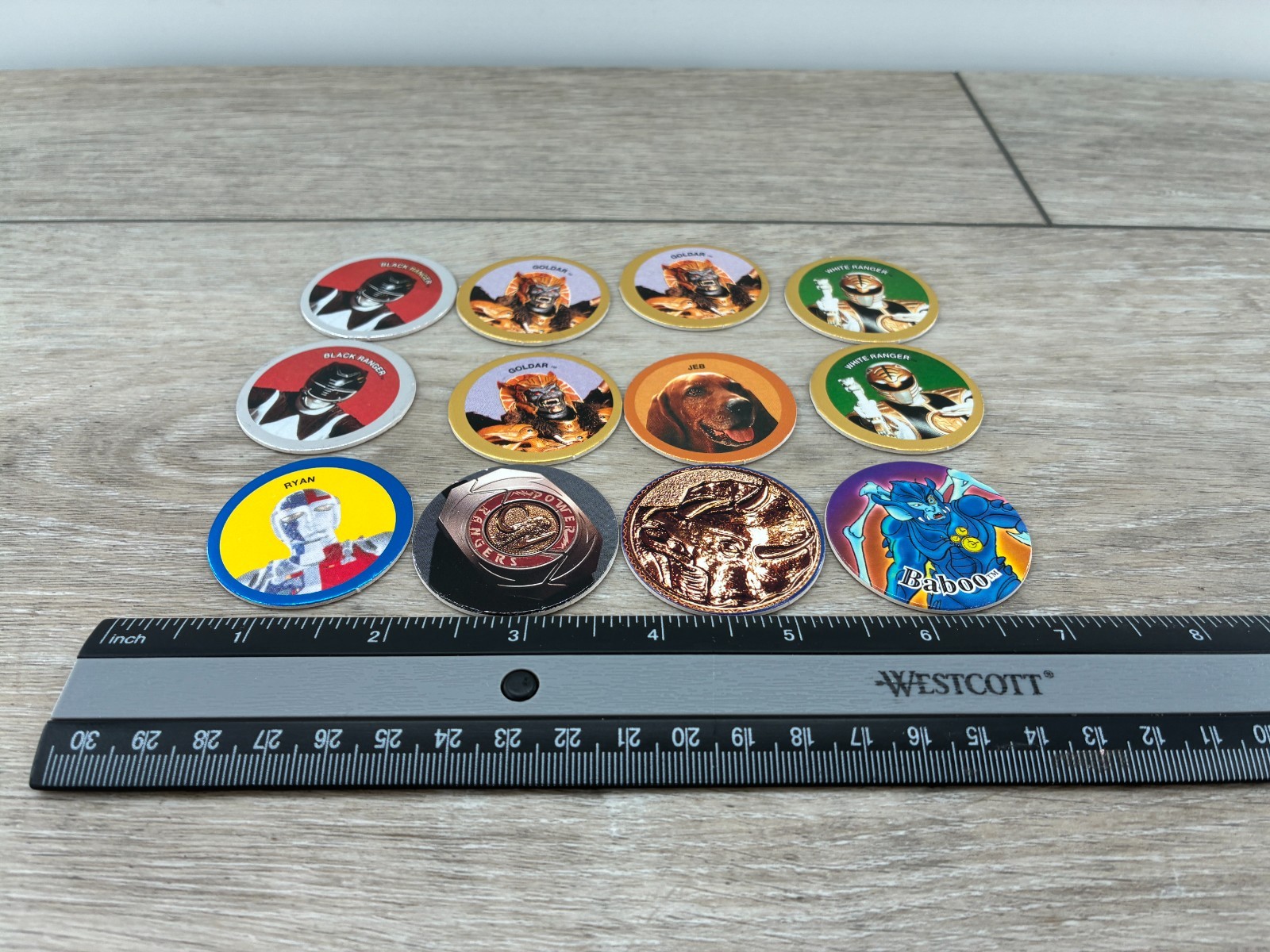 World POG Milk Cap Lot Power Rangers Saban’s VR Troopers Power Cap Characters 94