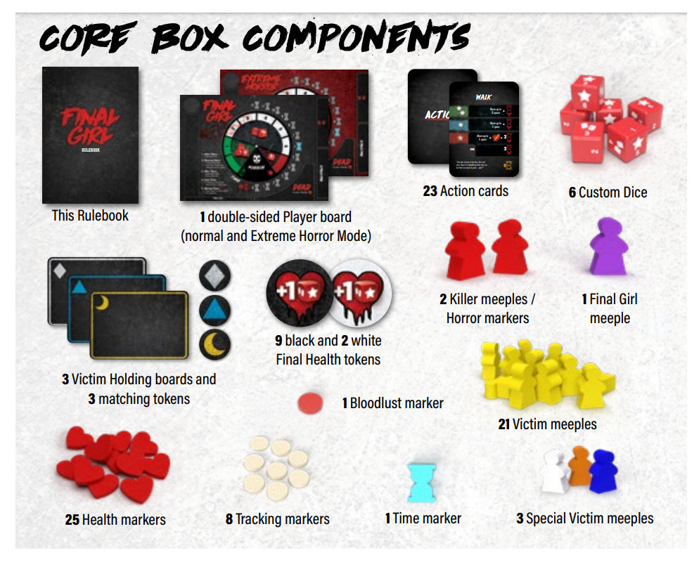 Final Girl: Killer From Tomorrow & Core Box. FG011 & FG000. Single Player Game