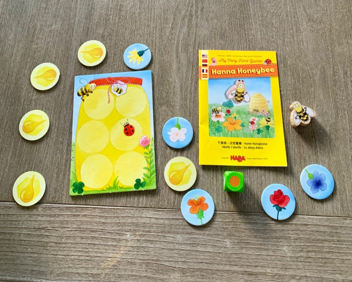 HABA My Very First Games Hanna Honeybee – 2 Cooperative Color Die Games Ages …