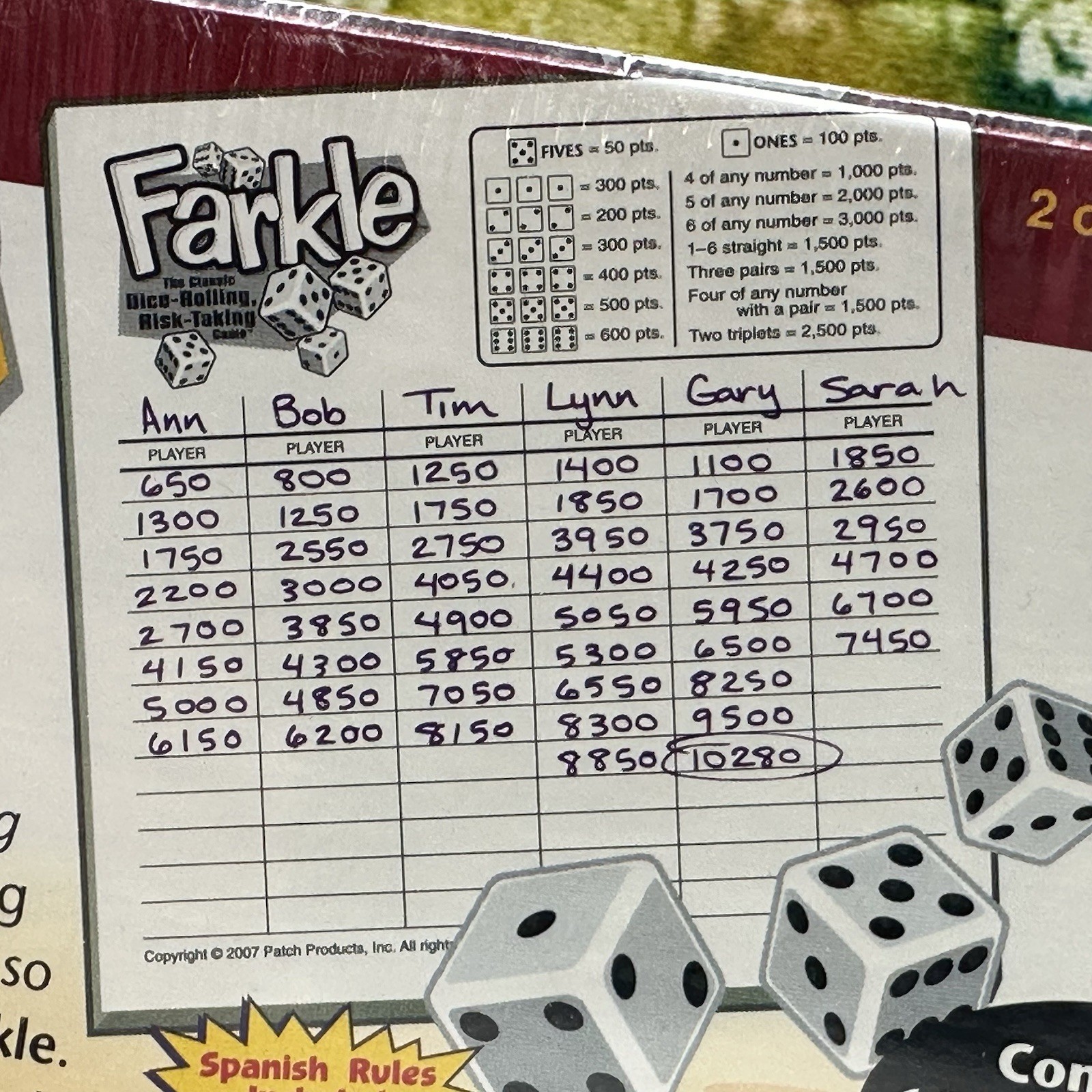 FARKLE Classic Dice Rolling Risk Taking Game Patch Products Ages 8+ Sealed NEW!