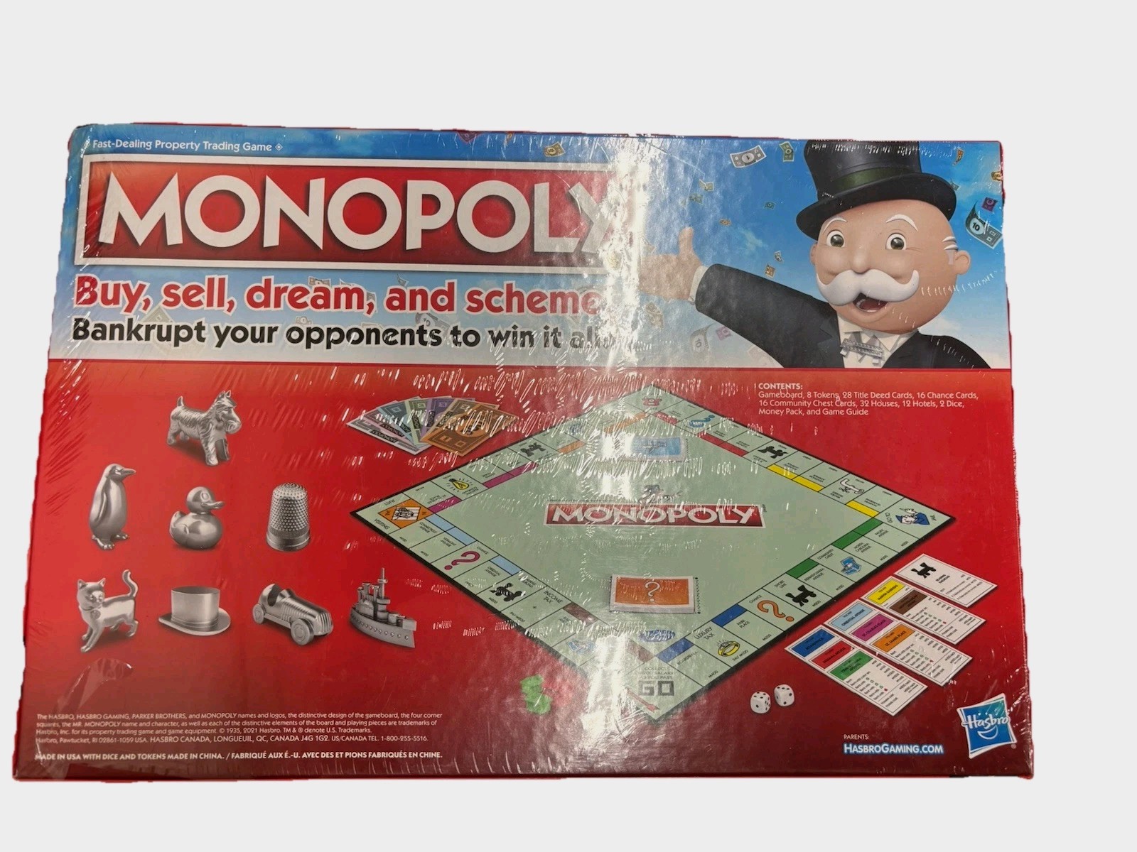 Monopoly Classic Board Game Hasbro Family Night 2-6 Players Ages 8+ Open Box Set